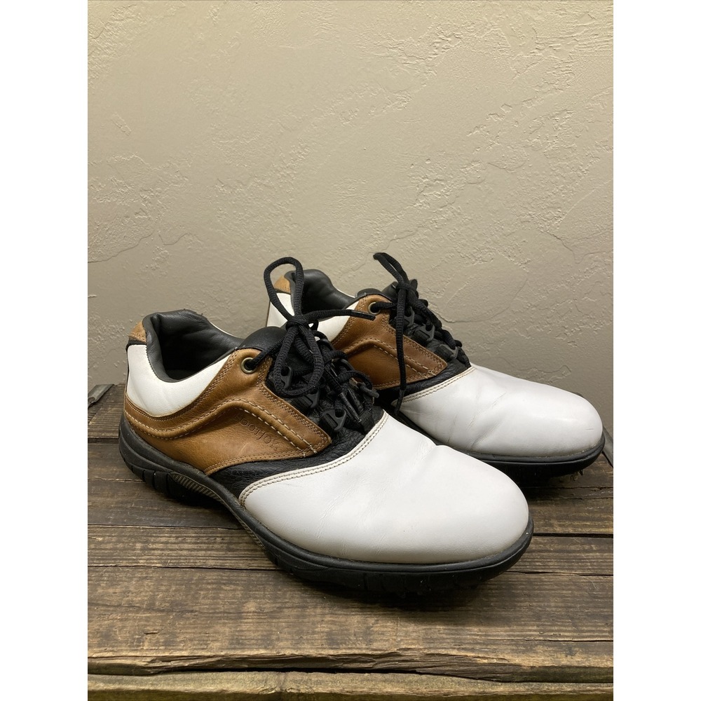 FootJoy Contour Series Saddle 54024 Brown White Golf Shoes Mens Size US 9 M